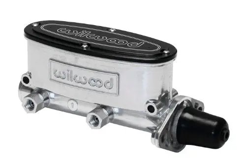 Master Cylinder, Tandem, 1 In Bore, 1.100 In Stroke, Integral Reservoir, Aluminum, Burnished, Kit 1