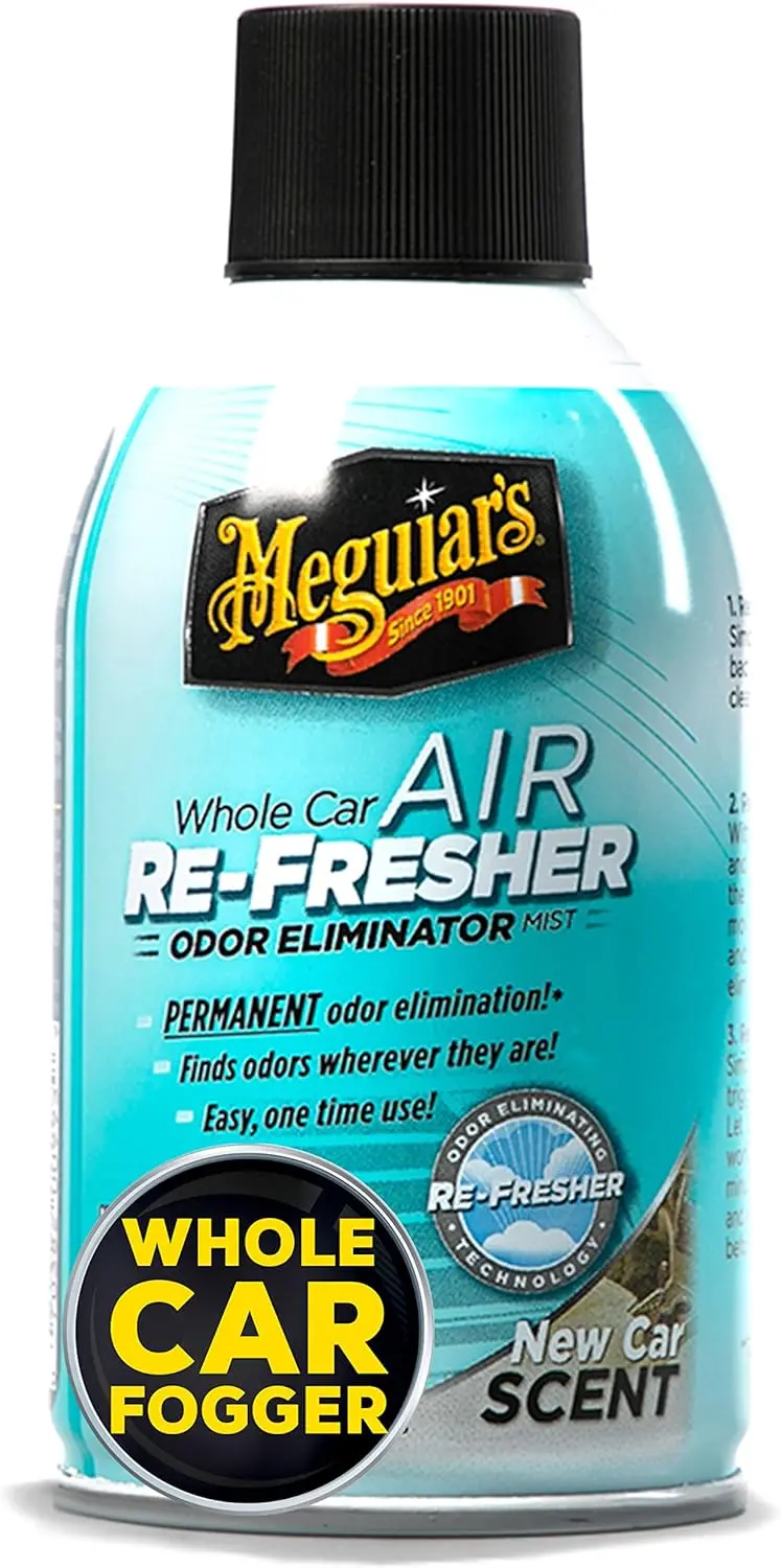 Meguiar's G16402 Whole Car Air Re-Fresher Odor Eliminator Mist, New Car Scent, 2 Fluid Ounces 1
