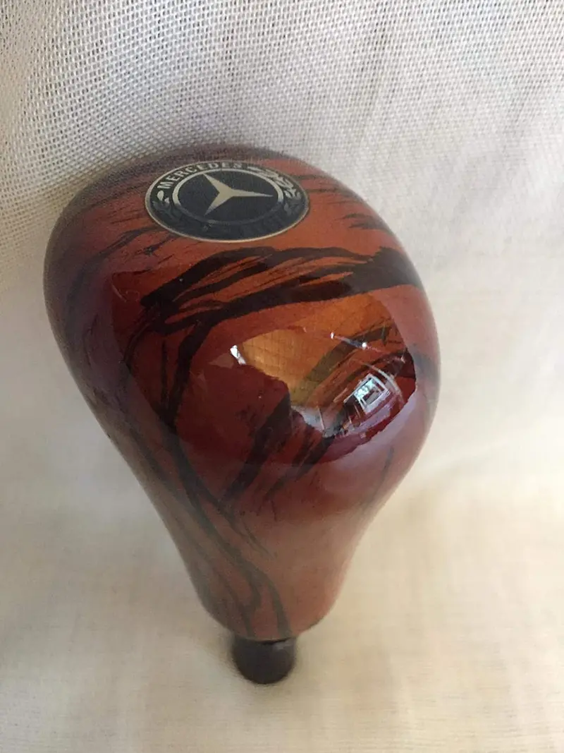 Mercedes Gear Shift Knob Zebrano Wallnut Manuel W 107 W114 W115 W116 W123 W124 W126 W201 Wood 1