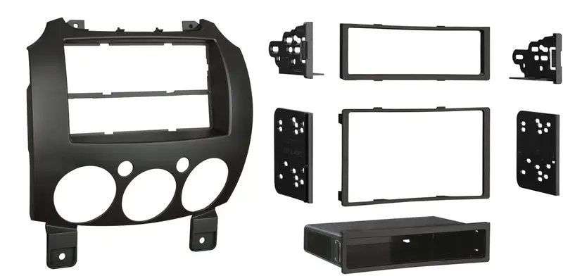 Metra 99-7518B Single/Double Din Dash Installation Kit For 2007-Up Mazda 2 Vehicles, Black (Standard Packaging) 1