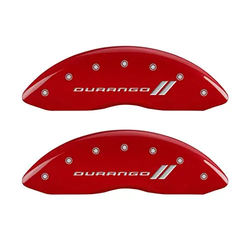 Mgp Caliper Covers 12193Sdgord Durango Ll Engraved Caliper Cover With Red Powder Coat Finish And Silver Characters, (Set Of 4) 1