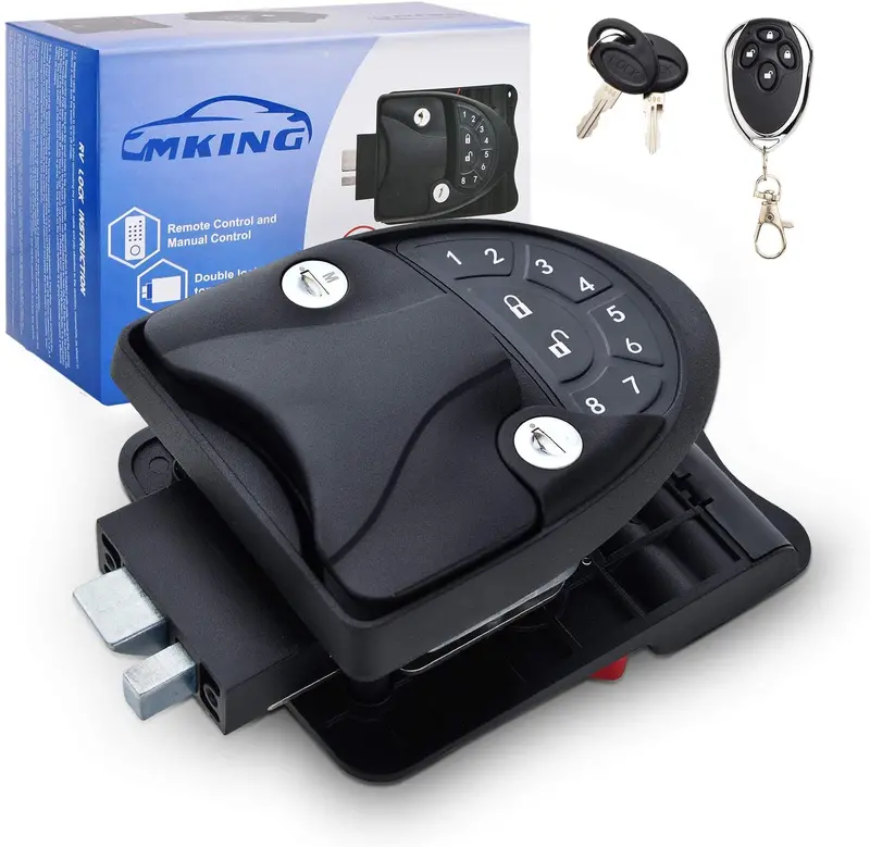 Mking Entry Door Lock Latch Keyless Handle Knob Deadbolt Rv Caravan Trailer Car Camper | Waterproof |Fireproof | Impact Resistance |Water Resistance |Fire Resistance, (Rv-1) 1