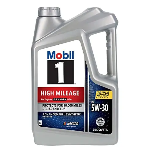 Mobil 1 High Mileage Full Synthetic Motor Oil 5W-30, 5 Quart 1