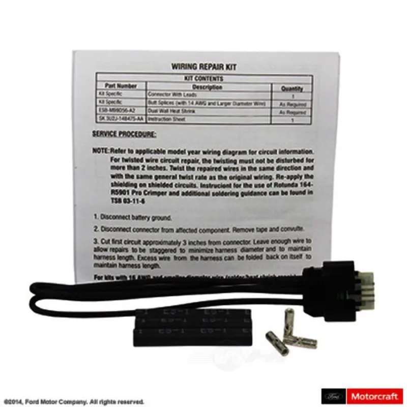 Motorcraft Wpt-1066 Fuel Rail Pressure Sensor Connector 1