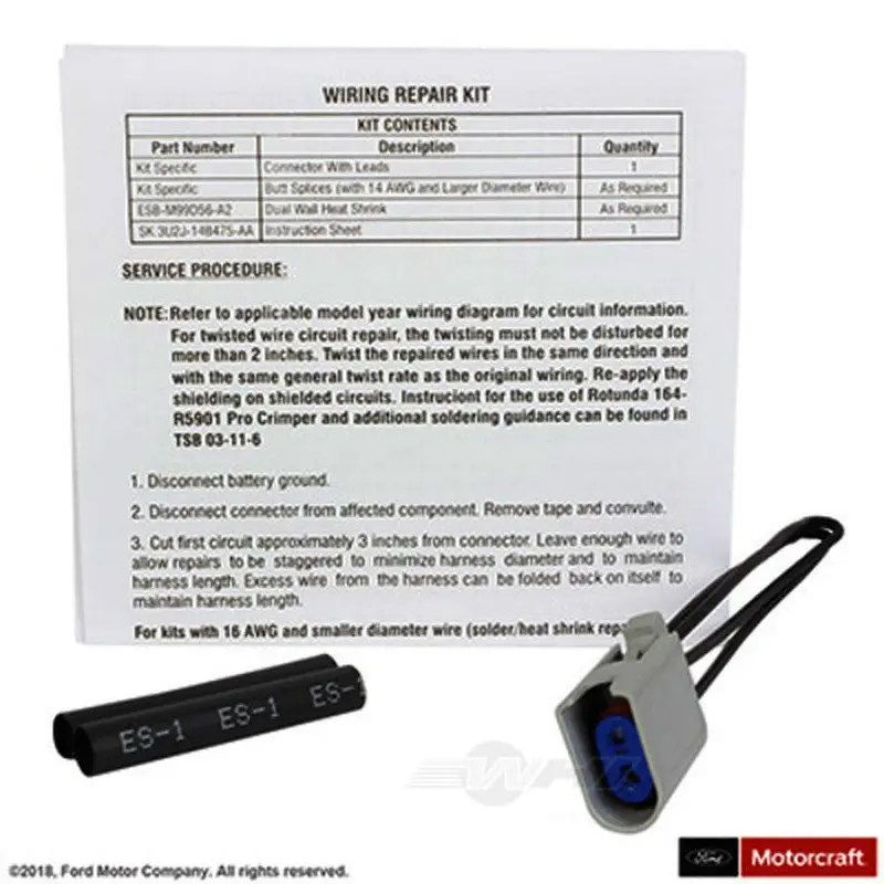 Motorcraft Wpt-1378 Wheel Speed Sensor Connector 1