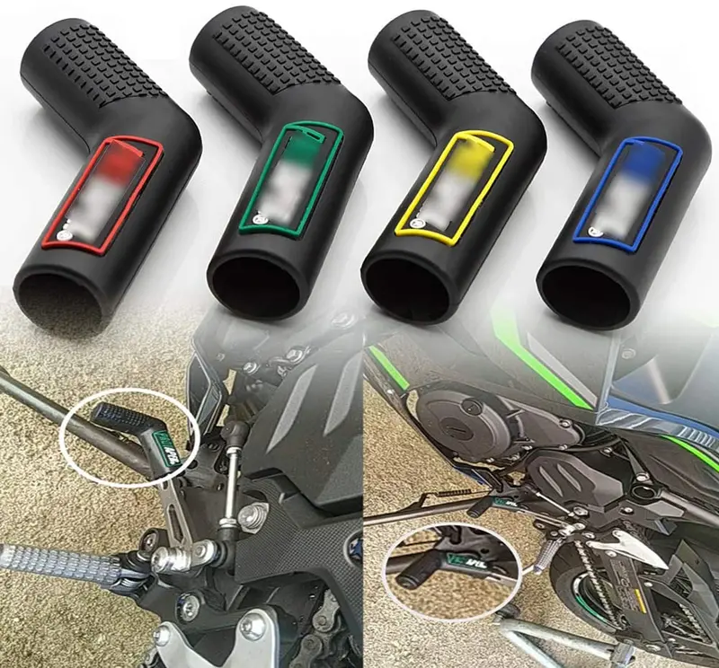 Motorcycle 4Pc Shifter Shoe Protector Gas Rubber Shift Lever Gear Cover Motorbike Parts Universal Lever Protection Moto Accessories For Kawasaki Honda Yamaha(4 Color) 1