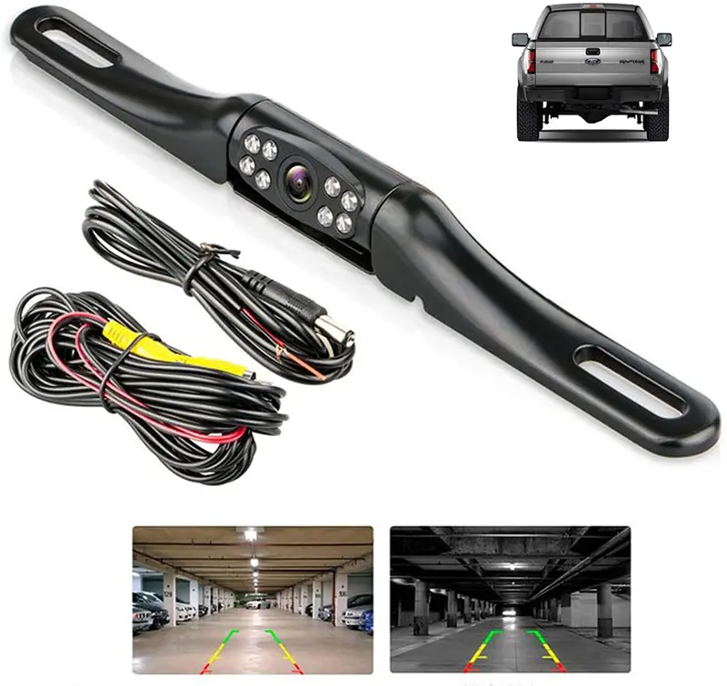 Much Hd Car Rear View Reversing Backup Camera Automotive With Perfect Adjustable View Angle 8 Led Waterproof Lights Night Vision For Truck Car Rv Bus License Plate 1