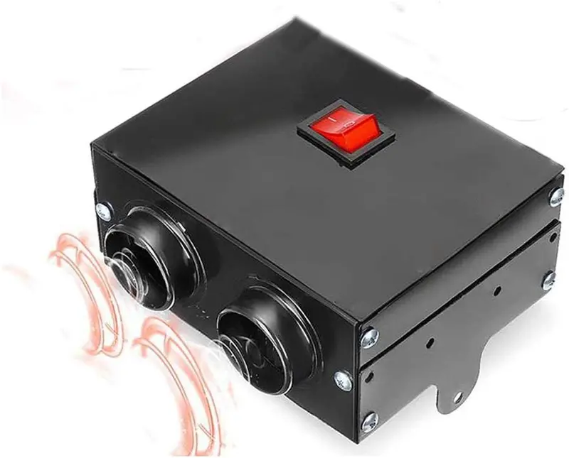N/W Portable Car Heater,12V /600W Car Fan Heater, 2 Holes Heated Automobile Warmer Defroster,For Car, Truck 1