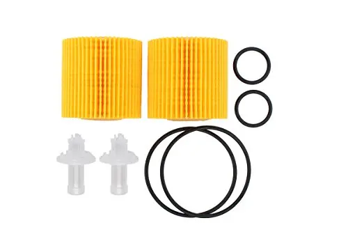 Newyall Pack Of 2 Oil Filter 04152-Yzza1 W/ Gasket Seal O-Ring Element 1