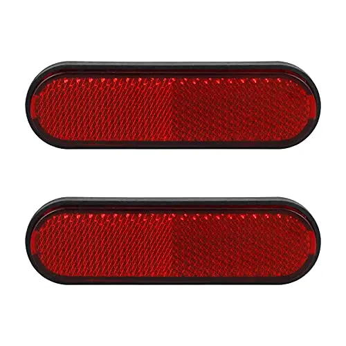 Nthreeauto Red Reflectors Motorcycle Safety Reflector Reflective Sticker Universal Compatible With Bicycle, Bike, Trailer, Cars, Trucks, Boat, Atv, Dirt Bike, Driveway 1