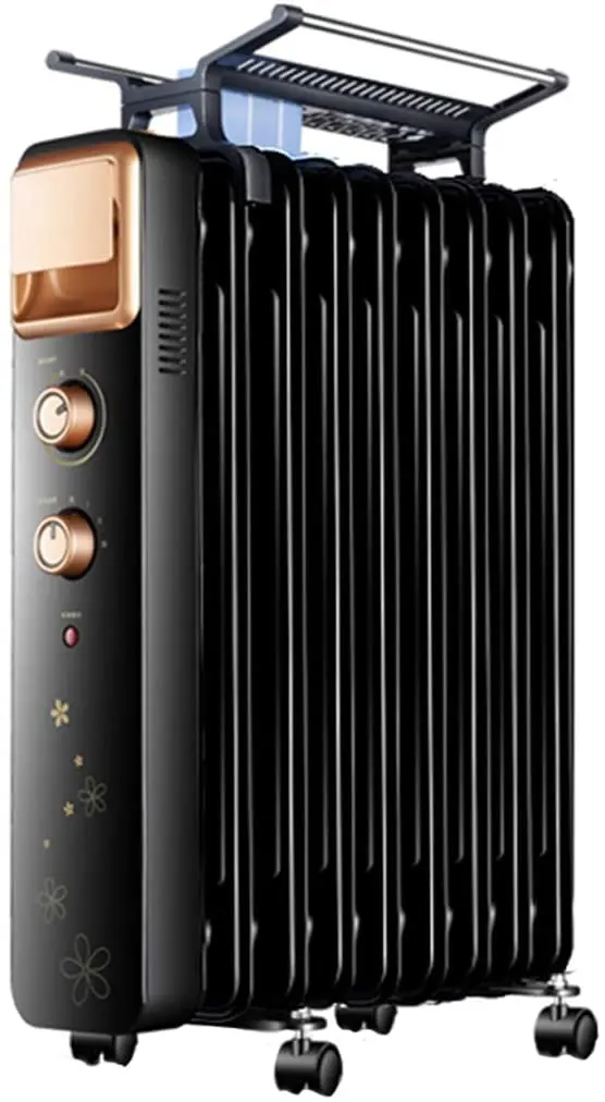 Ocye Oil-Filled Radiator Space Heater, Three-Speed Adjustable, Energy Saving, Safety Function, Suitable For Living Room, Bedroom, Office, Black 1