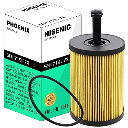 Oil Filter For Audi A3 Quattro, A3, Tt, Tt Quattro / Vw Beetle Cc Eos Golf Jetta Passat Replace Mann Filter Hu 719/7 X Metal-Free 071115562C 1