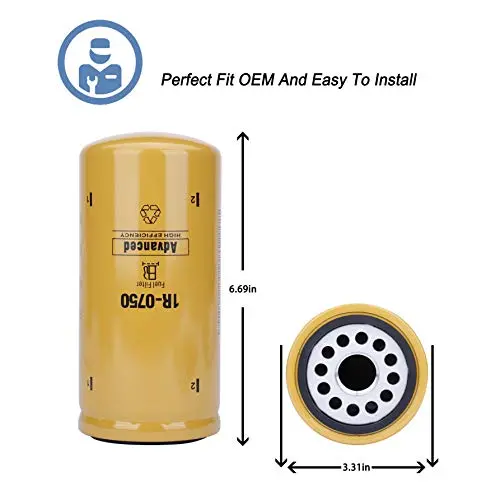 Oner Diesel Engine Fuel Filter,Fit For Chevy/Gmc Duramax 2001-2016 Lb7/Lml/Lmm Caterpillar 1R0750,Donaldson P551313,Baldwin Bf7633,Fleetguard Ff5320,Wix 33528 2