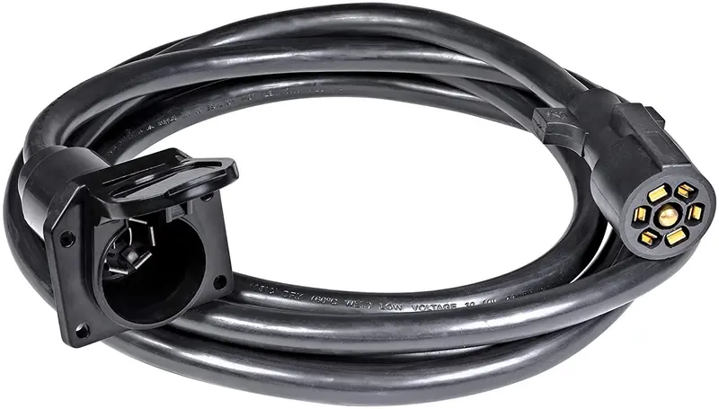 Online Led Store 3Ft 7-Way Trailer Plug Wiring Harness [7-Pin Trailer Cord Extension Wire Cable] [Gooseneck Hitch Extender] [Plug-N-Play] [10-14Awg] 7 Prong Trailer Tow Wiring Connector For Rv 1
