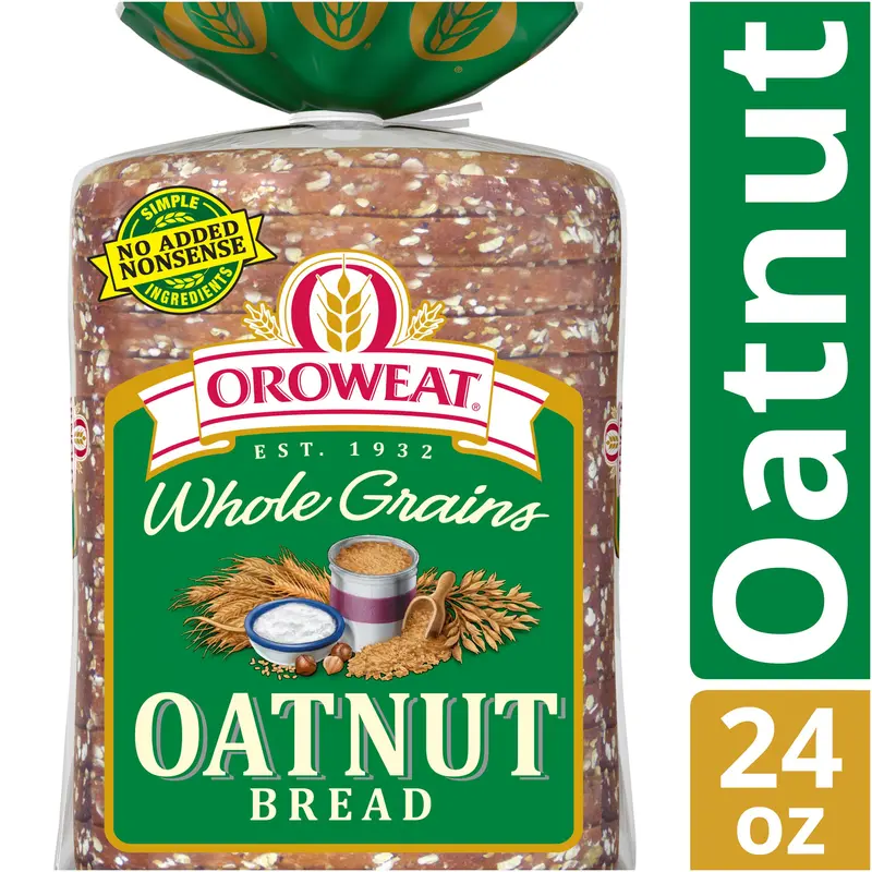 Oroweat Whole Grains Oatnut Bread, Baked With Simple Ingredients & Oats, Sunflower Seeds & Hazelnuts, 24 Oz 1