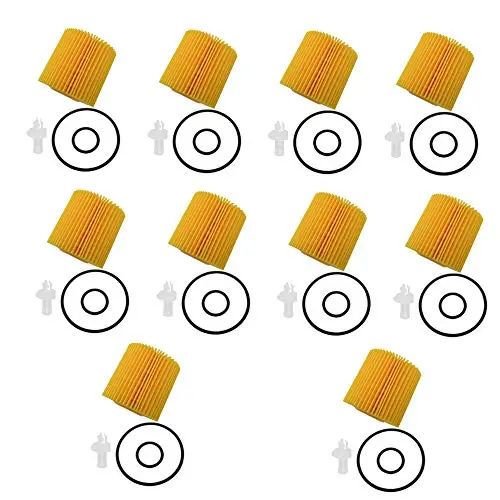 Pack Of 10 Engine Oil Filter Compatible With Toyota Avalon Camry Highlander Rav4 Tacoma Sienna And More Replace 04152-Yzza1,04152-31090, 04152-Yzzg1 1