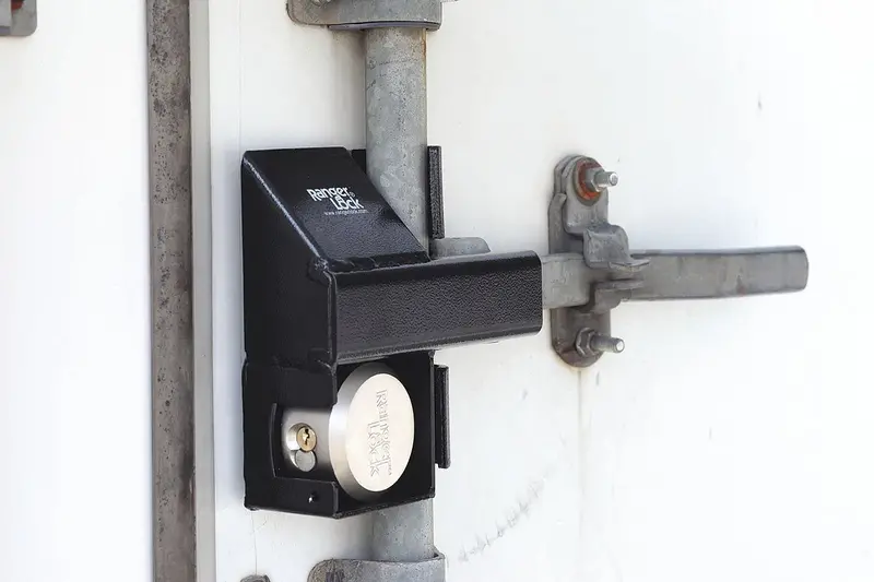 Padlock Guard, Hardened Steel, Blk, 9"L 1