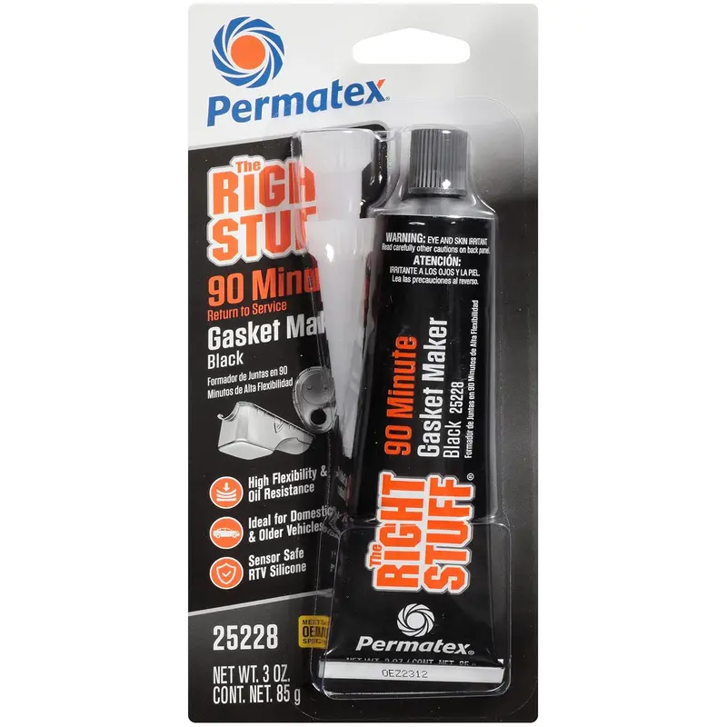 Permatex 82180 Ultra Black Maximum Oil Resistance Rtv Silicone Gasket Maker, Sensor Safe And Non-Corrosive, For High Flex And Oil Resistant Applications 3 Oz 1