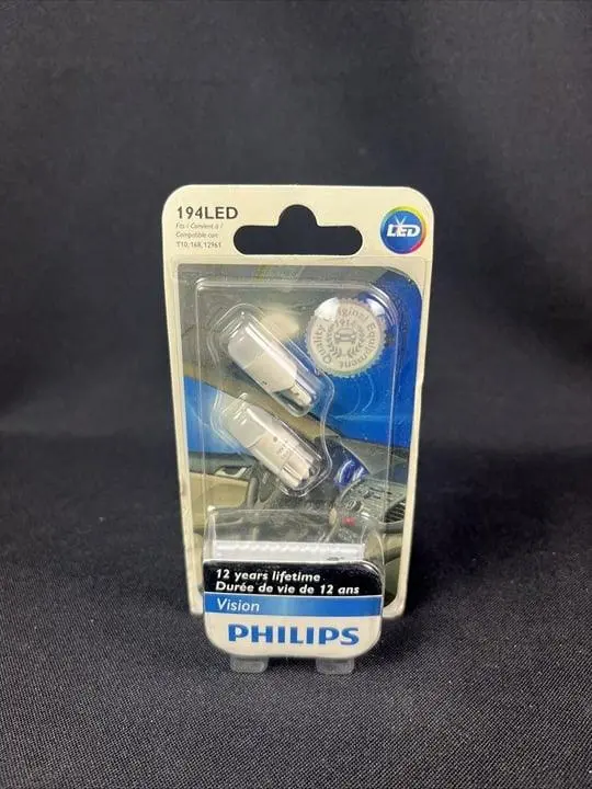 Philips 194 Led Bright White T10 Light Bulbs 5050 W5w 2825 158 192 168 194 6000K 1