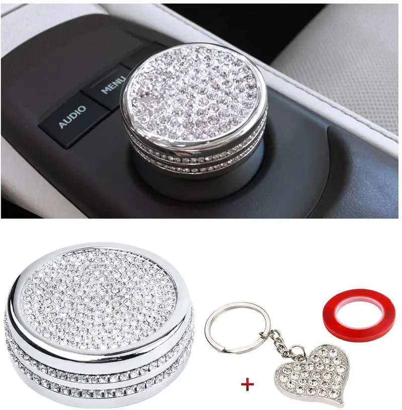 Pifoog Bling Crystal Speed Button Sticker For Lexus Rx Nx Rx300 Rx350 Nx200 Nx300 Eco Push Normal Sport Car Interior Accessories Trim Silver (Speed Button Small) 1