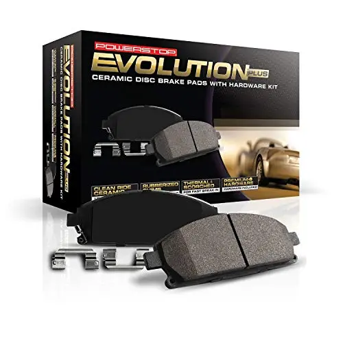 Power Stop 17-1342, Z17 Front Ceramic Brake Pads With Hardware 1