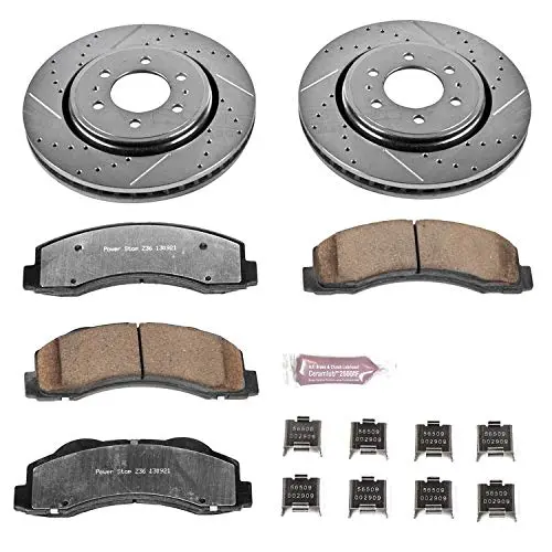 Power Stop K3167-36 Z36 Truck & Tow Front Brake Kit, 6-Lug Setup 1