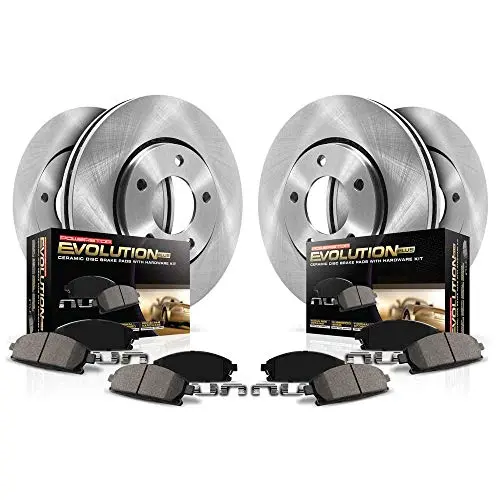 Power Stop Koe8666 Autospecialty Front And Rear Brake Kit-Oe Brake Rotors & Ceramic Brake Pads 1