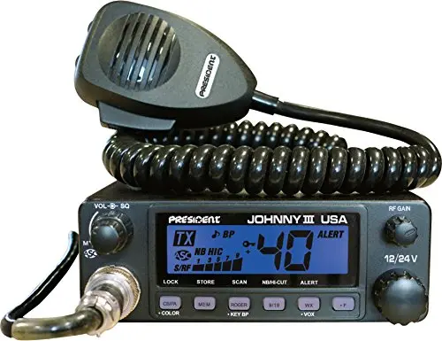 President Johnny Iii Usa 40 Channel Cb Radio 12 Or 24V, Black 1