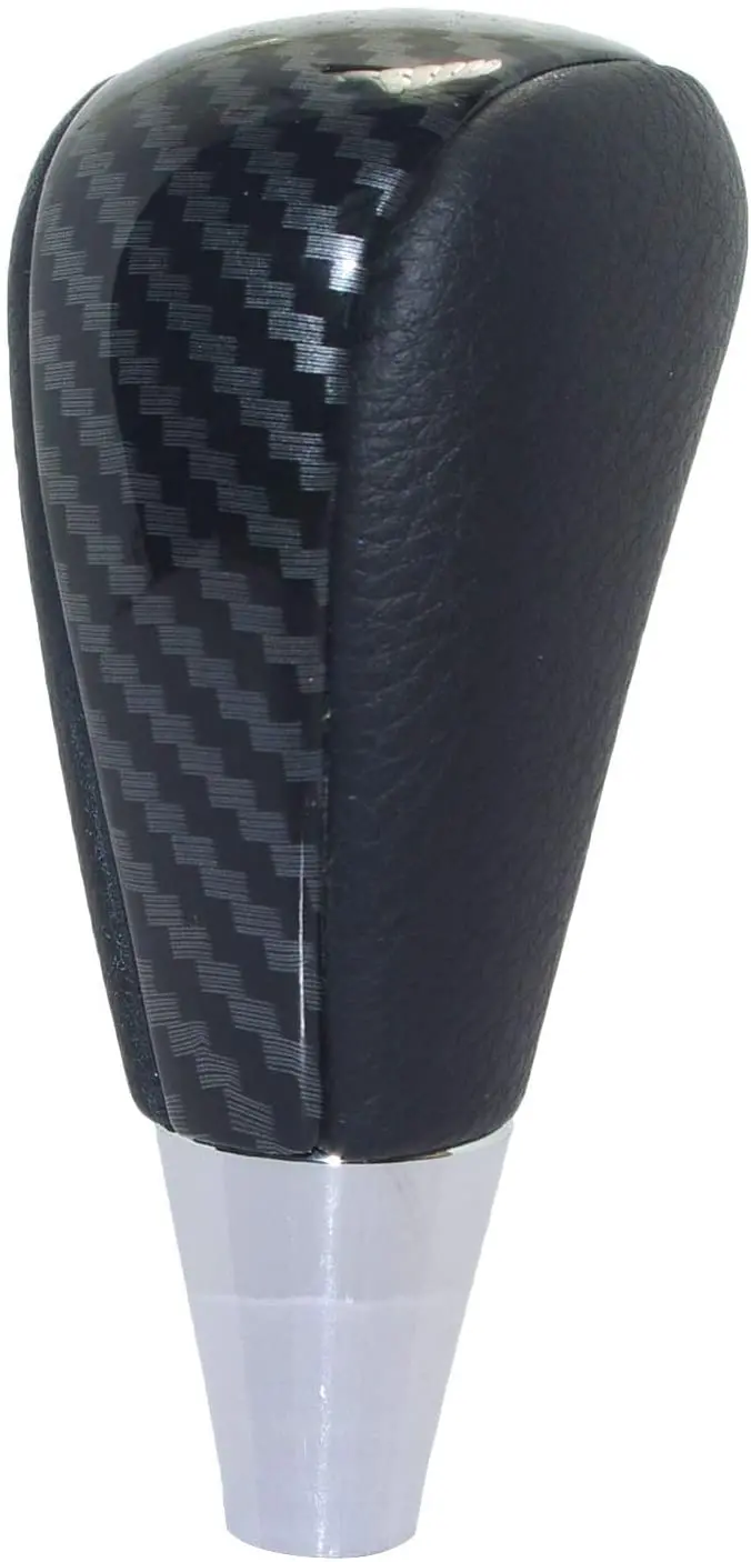 Pursuestar Black Leather Gear Shift Knob For Toyota Camry Crown Rav4 Land Cruiser Hiace Corolla Mazda Lexus Es Rx Gs Is Sc 6