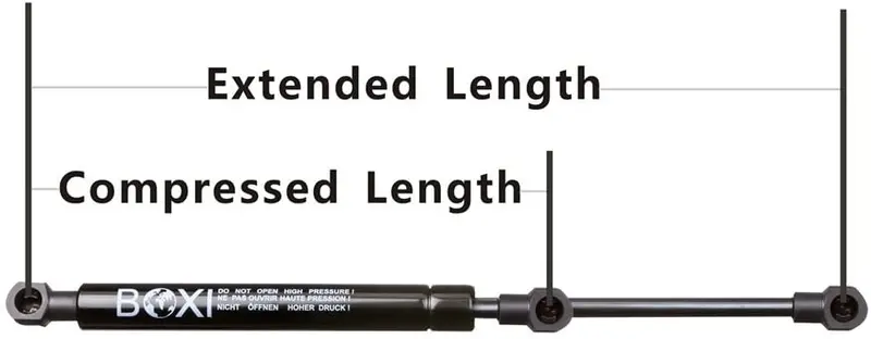 Qty(1) Boxi Universal Lift Support For Camper Rear Glass Window Lift Supports Extended Length 12.99 In, Compressed Length 8.42In, Force 30 Lbs, 10Mm(3/8"=.39") Ball Socket Se130p3 2