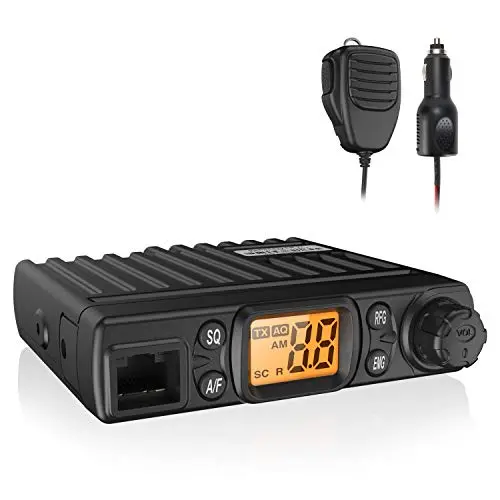 Radioddity Cb-27 Mini Cb Radio Mobile 40-Channel, Am Instant Emergency Channel 9/19, Rf Gain With Removable Microphone 1