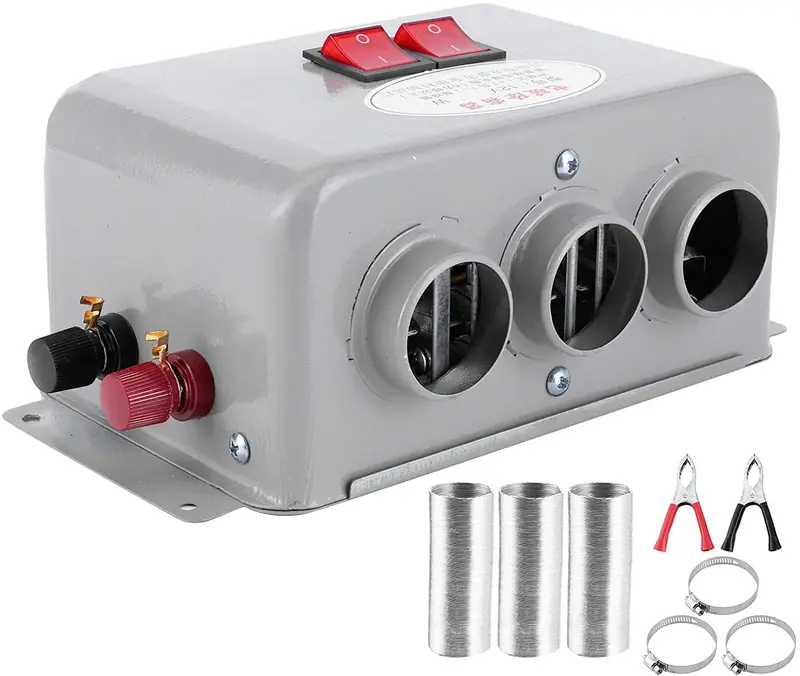 Rosebear 12V Car Heater 3 Hole 600Wâ€‘800W Winter Fast Heating Warmer Frost Removing Accessories Low Noise 1