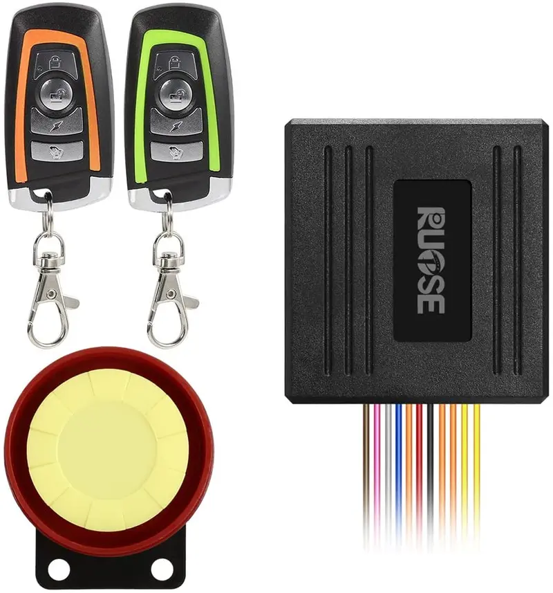 Rupse Waterproof Motorcycle Bike Anti-Theft Security Burglar Alarm System Remote Control Horn Alarm Warner Bi-Color 1