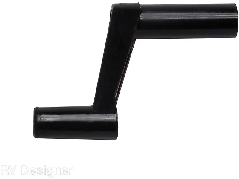 Rv Designer Plastic Window Crank 1 3/8" Black 1