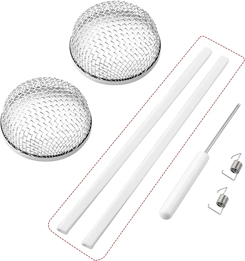 Rvguard Rv Flying Insect Screen, Stainless Steel Mesh Rv Furnace Vent Cover With Installation Tool And Silicone Rubber, 2.8 X 1.3 Inch For Furnace Fitting, 8.5 X 6 X 1.3 Inch For Water Heater 1