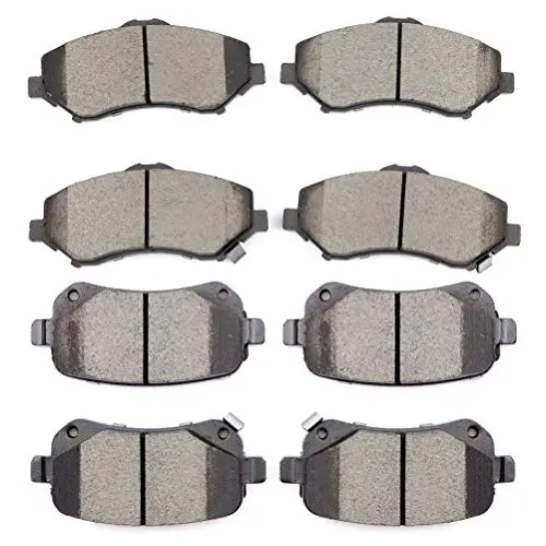 Scitoo Ceramic Brake Pad Front Rear Set Fit For 2008-2012 For Chrysler Town & Country, 2008-2012 For Dodge Grand Caravan, 2009-2013 For Dodge Journey, 2012 For Ram C/V, 2009-2012 For Vw Routan 1