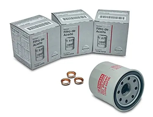 Set 3 Pcs New Genuine Oem Engine Oil Filter 15208-65F0e + Drain Plug 4Steed Motors 11026-Ja00a Fit For Nissan / Infiniti 1