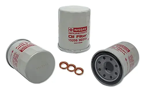 Set Of 3 Genuine Oem 15208-9E01a Engine Oil Filter + Drain Plug 4Steed Motors 11026-Ja00a Compatible With Nissan Infiniti 2