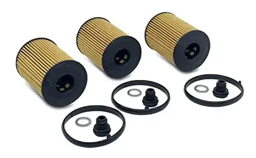 Set Of 3 Oil Filter 26350-2S000 / 21513-23001 Only Compatible With Hyundai Sonata 2.5L (2500), Santa Fe 2.5L, Kia Sorento 2.5L 1