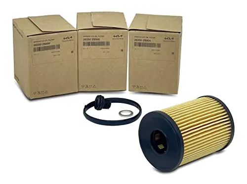 Set Of 3 Oil Filters 26350-2S000 - 21513-23001 Compatible With Hyundai Sonata 2.5 L, Kia Sorento 1