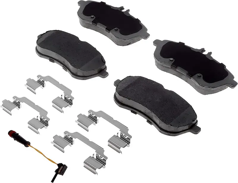 Silver 14D1340chf1 Ceramic Front Disc Brake Pad Set With Clips And Pad Wear Sensor 1