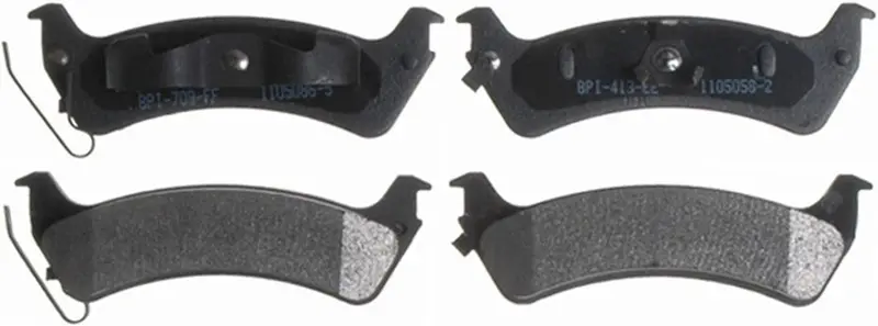 Silver 14D666m Semi-Metallic Rear Disc Brake Pad Set With Wear Sensor 1