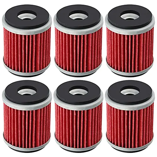 Socketgas Hf141 Oil Filter Replacement For Yamaha 5Ta-13440-00 5Yp-E3440-00 Wr250f Wr250r Wr250x Wr450f Xt250 Yfm250r Yfz450 Yz250f Yz450f - 6 Pcs 1