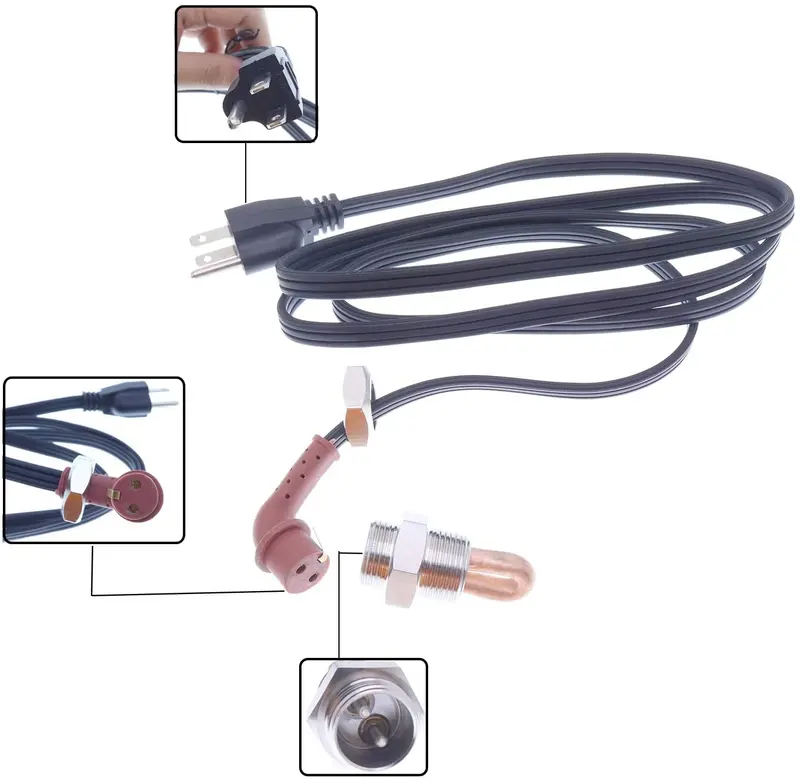 Solarhome Frost Plug Heater - 3/4" 400 Watt 120V For Kubota Jd 2155 A 5400 2040 60 2255 5220 5300 730 5200 5320 70 2150 1850 2140 B 5210 1750 Belarus Massey Ferguson 255 65 3165 285 165 1