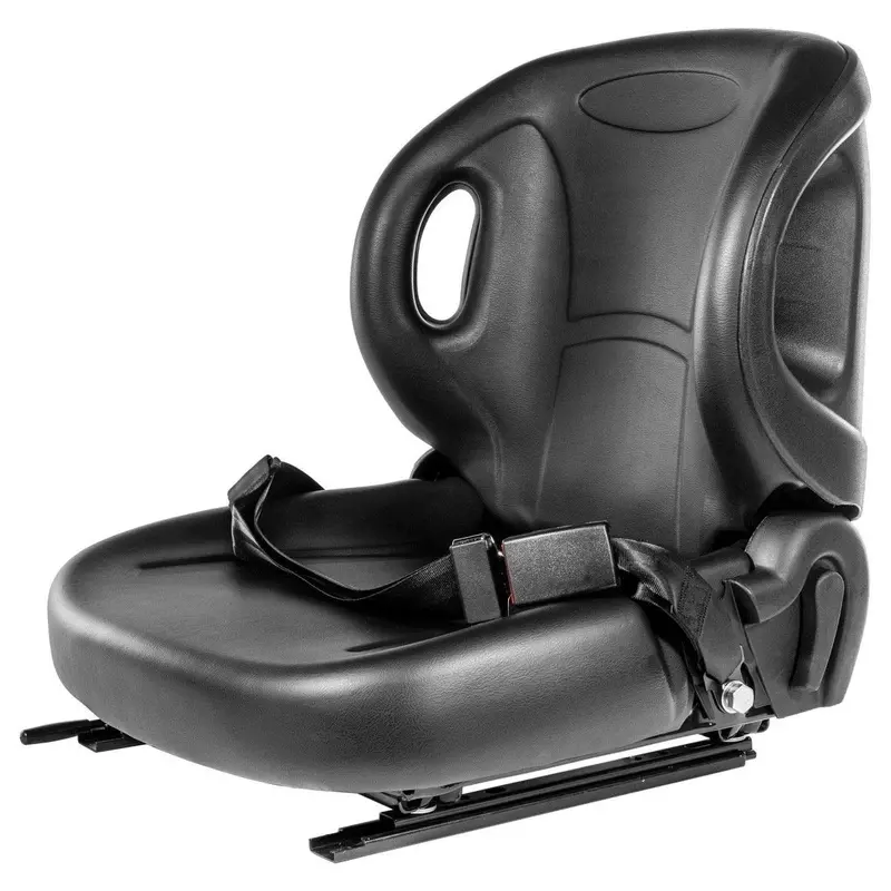 Stark Universal Forklift Seat Replacement Mechanical Seat Suspension Seatbelt Adjustable Clark Cat Toyota Seat Curved Back 1