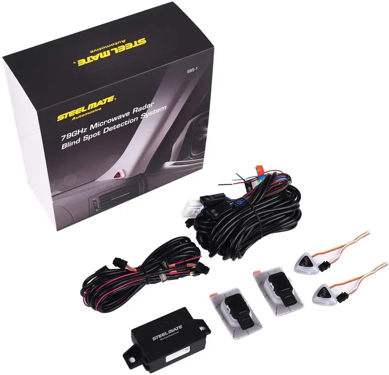 Steelmate Universal Ultrasonic Car Blind Spot Detection System (Bsd) Lane Change Assistant (Lca) Rear Cross Traffic Assistant (Rcta) Auto Safety Monitoring Assistants 3 In 1 1
