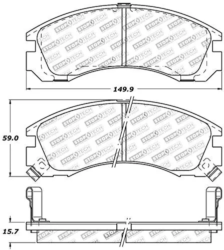 Stoptech 309.05300 Sport Brake Pads With Shims And Hardware 1