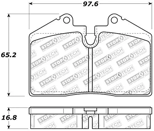 Stoptech 309.06080 Sport Brake Pads With Shims 1