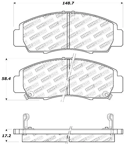 Stoptech 309.07870 Sport Brake Pads With Shims And Hardware 1