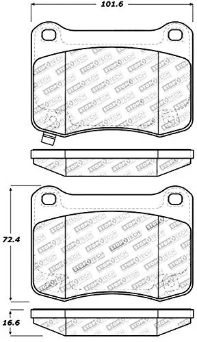 Stoptech 309.13660 Sport Brake Pads With Shims 1